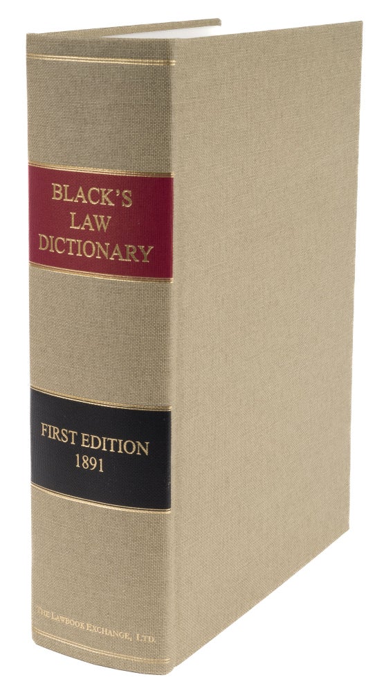 Item #73610 Black's Law Dictionary, First edition. 1st ed. Henry Campbell. Black's Law Dictionary 1st Black.