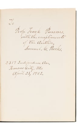 The Great Trial of the Nineteenth Century, Inscribed to Frank Parsons.