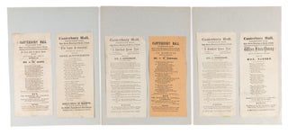 Five Handbills for Performances at Canterbury Music Hall, c1858.