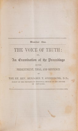Documents Touching the Trial of the Bishop of New York [Spine Title].