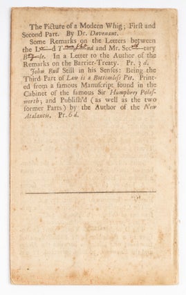 Law is a Bottomless Pit, Or, The History of John Bull, London, 1712.