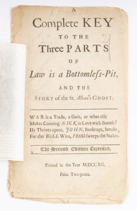 Law is a Bottomless Pit, Or, The History of John Bull, London, 1712.