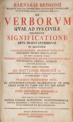 De Verborum Quae ad Ius Civile Pertinent Significatione Opus...