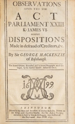 Observations upon the XVIII Act of Parliament XXXIII K James VI...
