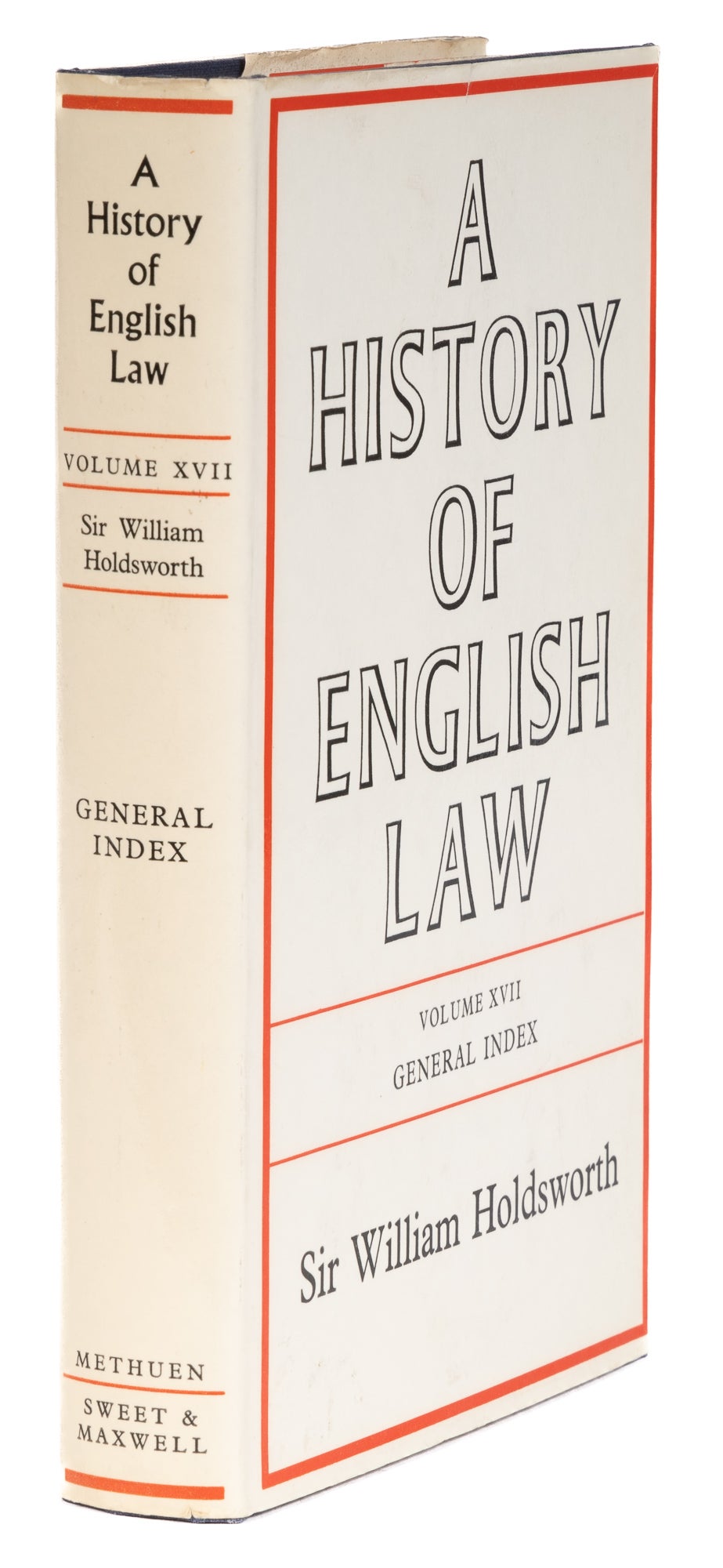 A History of English Law, Vol XVII, General Index, with dust jacket by Sir  William Holdsworth, John Burke, Compiler on The Lawbook Exchange, Ltd