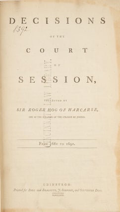 Decisions of the Court of Session, From 1681 to 1691.