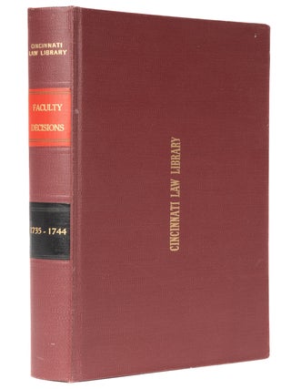 Item #73934 Decisions of the Court of Session, From the Month of November 1735. Scotland, Court...
