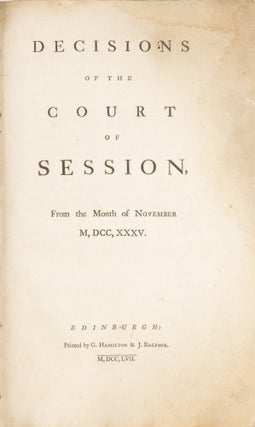 Decisions of the Court of Session, 1735-1796.