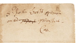 Manuscript Brief on a Copyhold Case with the Opinion of Sir John Holt.