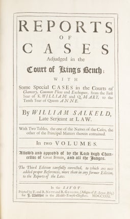 Reports of Cases Adjudged in the Court of King's Bench; With Some...