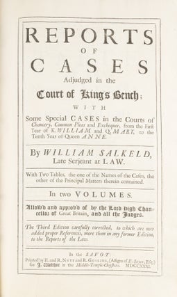 Reports of Cases Adjudged in the Court of King's Bench; With Some...