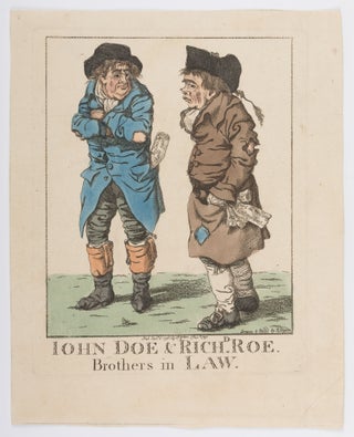 Item #74009 Iohn Doe & Richd Roe, Brothers in Law, hand-colored etching, 1796. Robert Dighton