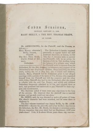 Item #74028 Cavan Sessions, Monday January 15, 1828: Mary Reilly, v The Rev. Trial, Thomas Brady,...