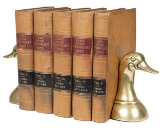 Item #74087 The Laws of the Gold Coast, 1954, Five Volumes, Complete Set. Gold Coast, Sir Percy...