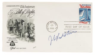 Item #74088 First Day Cover Stamp with Autograph Signature of John Paul Stevens. John Paul Stevens