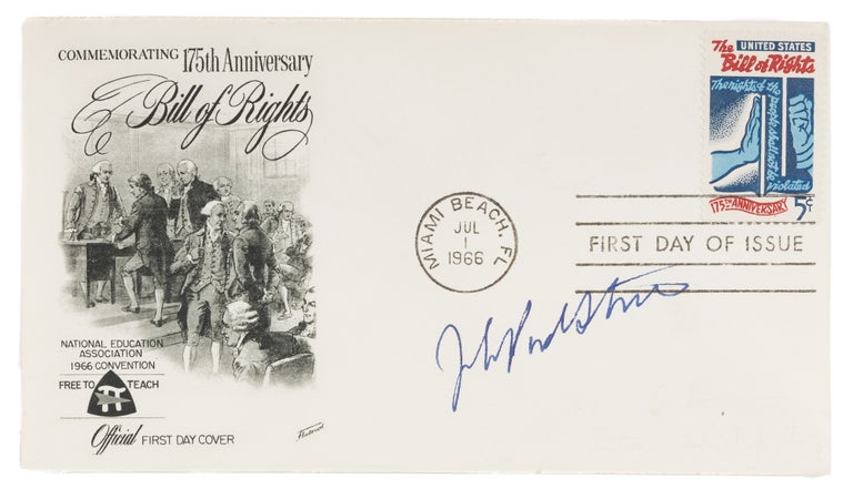 Item #74088 First Day Cover Stamp with Autograph Signature of John Paul Stevens. John Paul Stevens.
