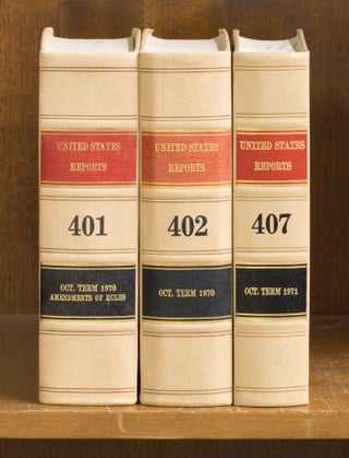 Item #74101 United States Reports. Vols. 401 to 402; 407. 3 books. United States Supreme Court