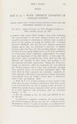 United States Reports Volume 410: Roe v. Wade, 410 U.S. 113 (1973).