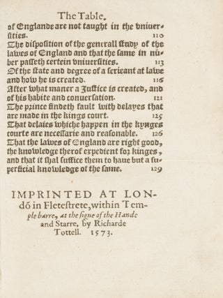 A Learned Commendation of the Politique Lawes of England: Wherein...