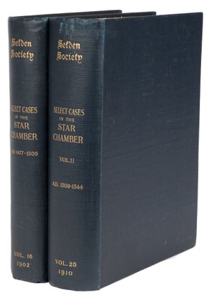 Item #74245 Select Cases Before the King's Council in the Star Chamber.. 2 Vols. I. S. Leadam,...