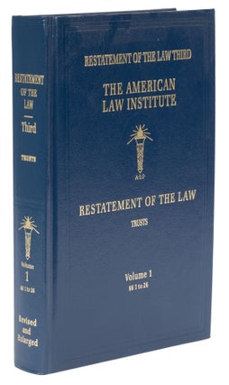 Item #74255 Restatement of the Law Trusts 3d. Volume 1 (2003) with 2009 supplement. American Law...