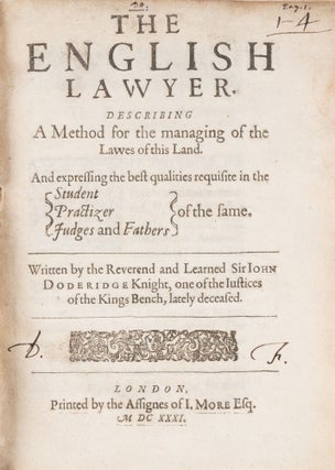 The English Lawyer, Describing A Method for the Managing of the Lawes.