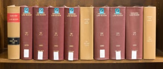 Item #74276 Harvard Law Review Misc Vols 82; 92-93; 95; 96; 101; 102; 103; 105;107. Harvard Law...