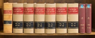 Item #74278 Harvard Law Review. Misc. Vols 56; 69-70; 72-73; 77; 82. 8 books. Harvard Law Review...