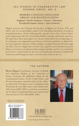Modern Constitutionalism: Origin and Manifestations. 2 vols.
