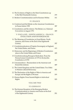 Modern Constitutionalism: Origin and Manifestations. 2 vols.