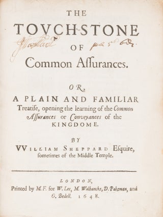 The Touch-Stone of Common Assurances, Or, A Plain and Familiar...