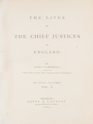 The Lives of the Chief Justices of England. 6 Vols. Boston, 1873-1874.