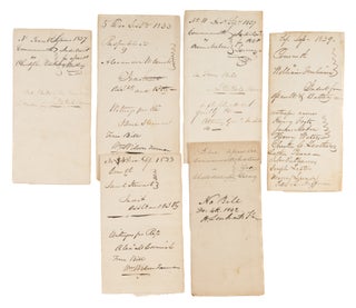 Item #74334 Six Manuscript Grand Jury Indictments, Lycoming County, PA, 1832-1839. Manuscript...