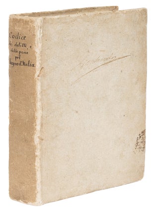 Item #74345 Codice dei Delitti e Delle Pene pel Regno D'Italia. Italy, Heavily Annotated