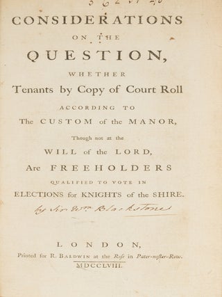 Considerations on the Question, Whether Tenants by Copy of Court...
