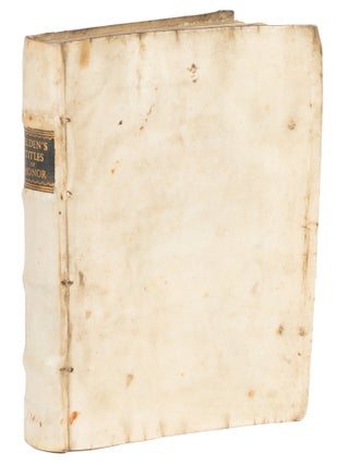 Item #74384 Titles of Honor. First Edition, London 1614. John Selden