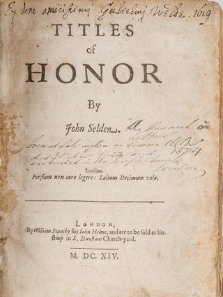 Titles of Honor. First Edition, London 1614.