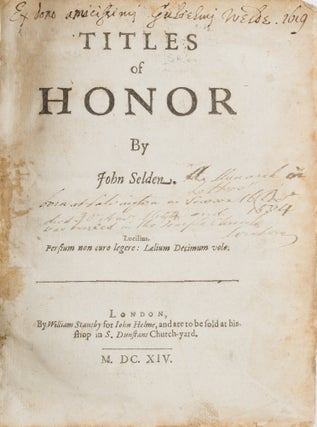 Titles of Honor. First Edition, London 1614.