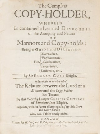 The Compleat Copy-Holder, Wherein is Contained a Learned Discourse...