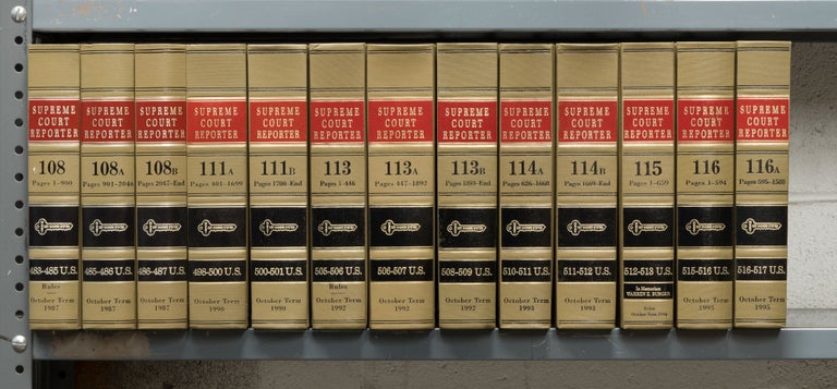 Item #74438 Supreme Court Reporter West's. 13 Misc. Vols. (1987-1995). Thomson Reuters West.