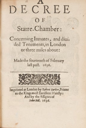 A Decree of Starre-Chamber: Concerning Inmates, And Divided...