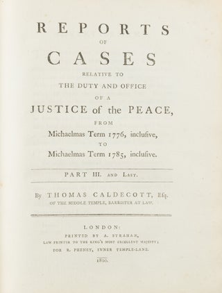 Reports of Cases Relative to Duty and Office of a Justice of the Peace