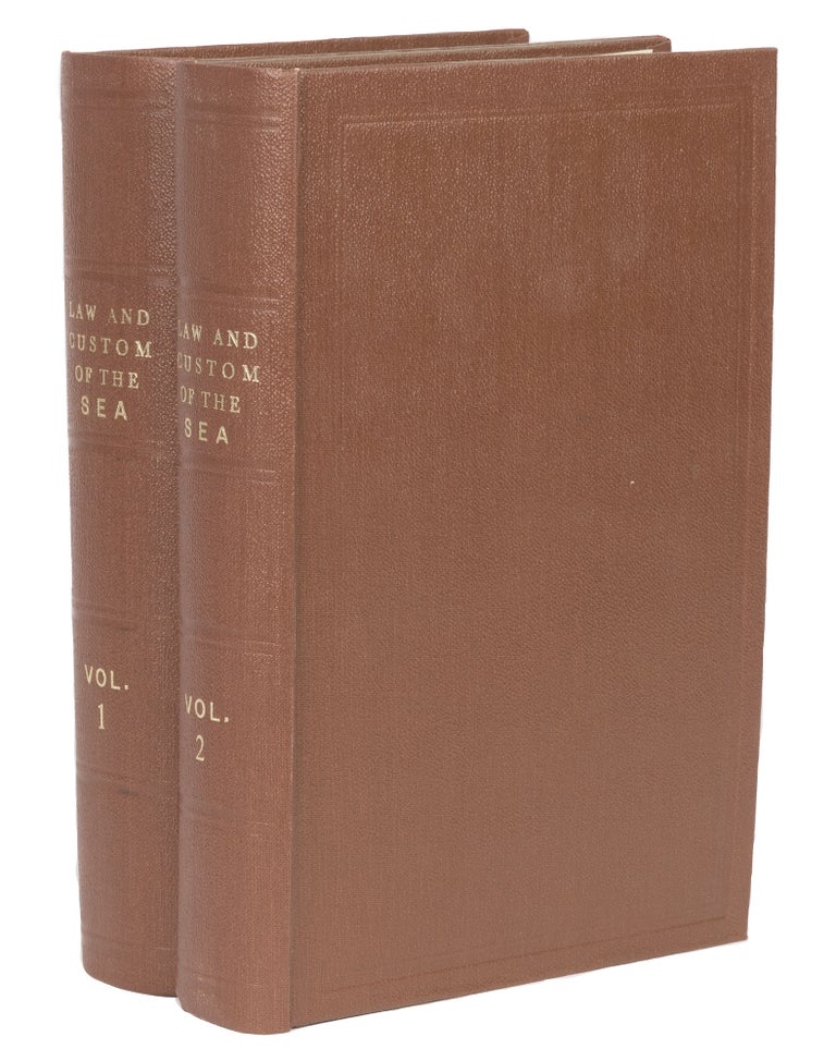 Item #74524 Documents Relating to Law and Custom of the Sea. 2 Volumes. 1915-1916. Reginald G. Marsden.