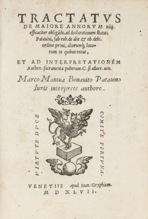Apophtegmata CC Nunc Primum Edita [with] Tractatus de Maiore Annorum..