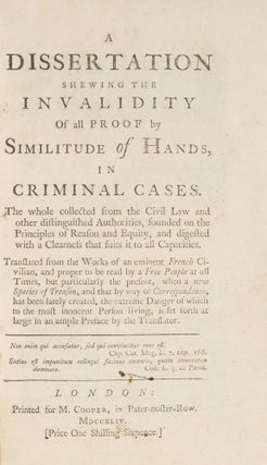 A Dissertation Shewing the Invalidity of All Proof by Similitude of...