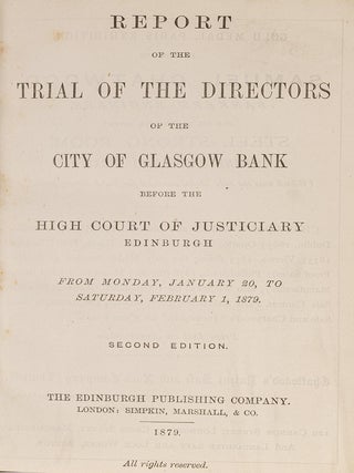 Report of the Trial of the Directors of the City of Glasgow Bank...
