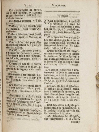 Un General Table, A Touts les Severall Livres de les Reports de la...