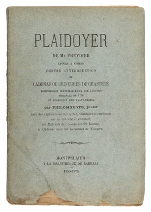 Item #74675 Plaidoyer de Mr Freydier, Avocat a Nismes, Contre l'Introduction. Monsier Freydier,...