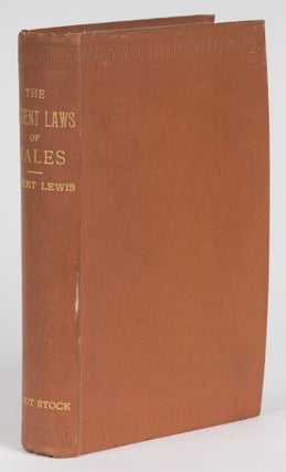 Item #74694 The Ancient Laws of Wales Viewed Especially in Regard to the Light. Hubert Lewis