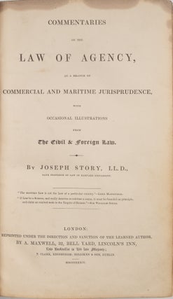 Commentaries on the Law of Agency as a Branch of Commercial and...